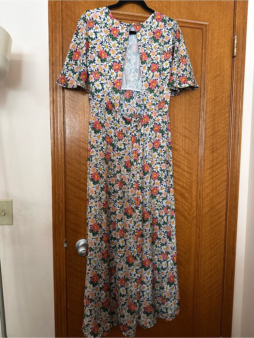 Topshop Austin floral print angel sleeve midi dress - Picture 8 of 11